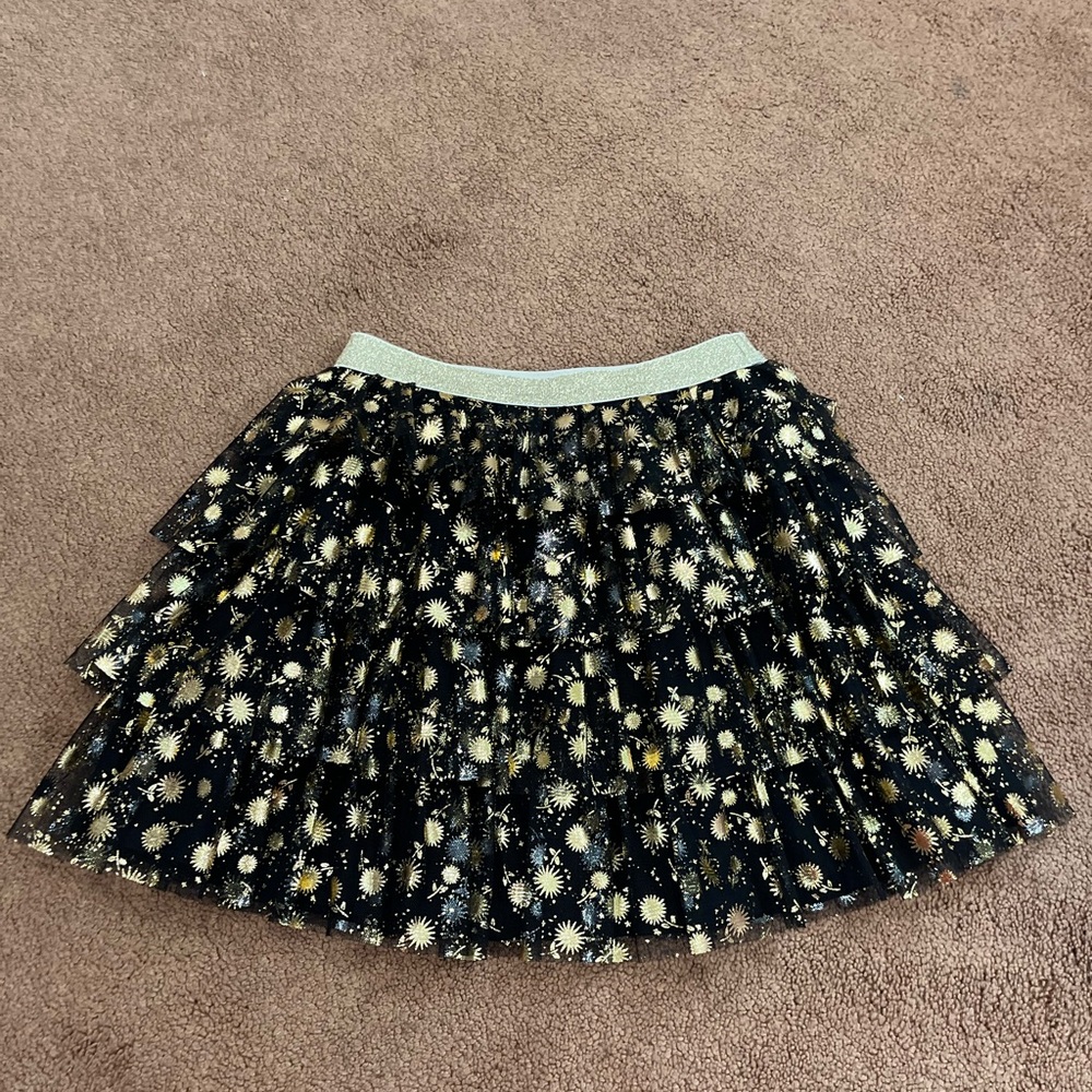 J. Crew Crewcuts Gold tiered Skirt M